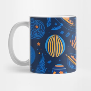 Starry Night Planet Pattern Design for Space Lovers Mug